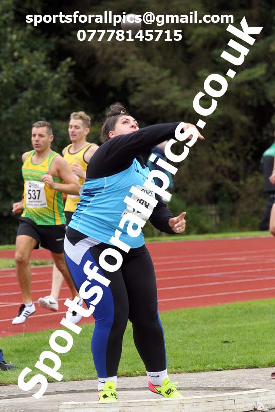 Shot putt, NECAA Open Meeting, Morpeth, Sunday, September 27th. David T. Hewitson/Sports for All Pics